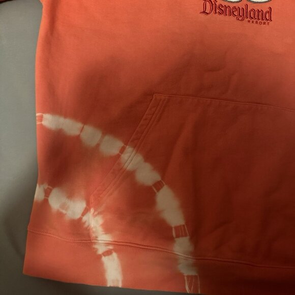 Disneyland Resort Peach Tie Dye Hoodie With Embroidered Mickey Mouse - Picture 2 of 9